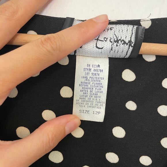 Vintage 90s – Boat Neck Polka Dot Midi Dress - Picture 8 of 8